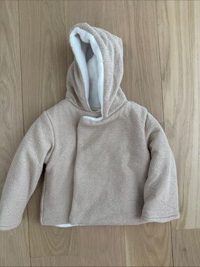 NWT 18m Cozy Beige Hooded fleece Jacket